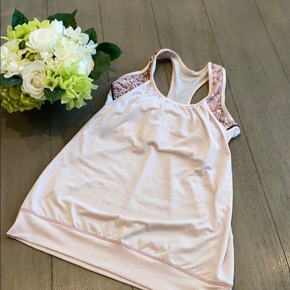 Lucky in Love Racerback Tank w/ Built-in Bra-XS